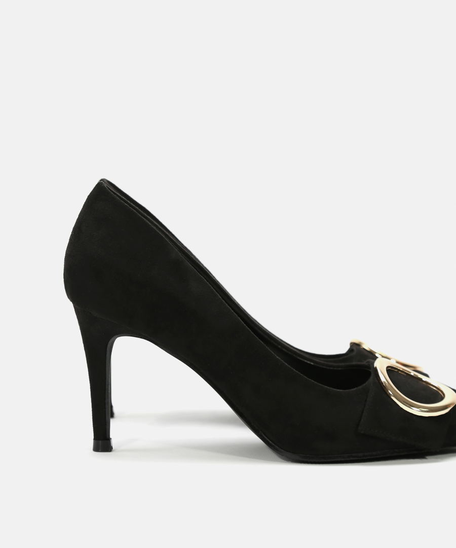 Zapatos tacón adorno metálico image number null